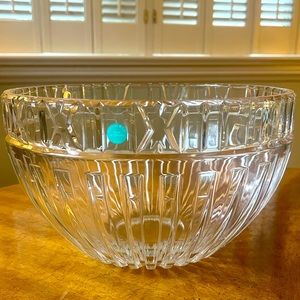 NWT Tiffany and Co. Crystal Atlas Bowl with Roman Numeral